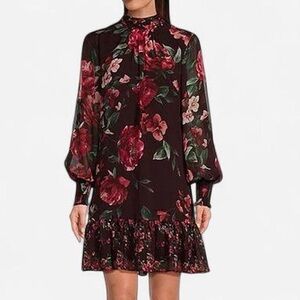 Alex Marie Tinsley Floral Chiffon Mini Ruffle Dress 12 NWT